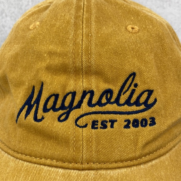 Magnolia Cora Script Mustard Yellow Cap OS - Picture 2 of 9